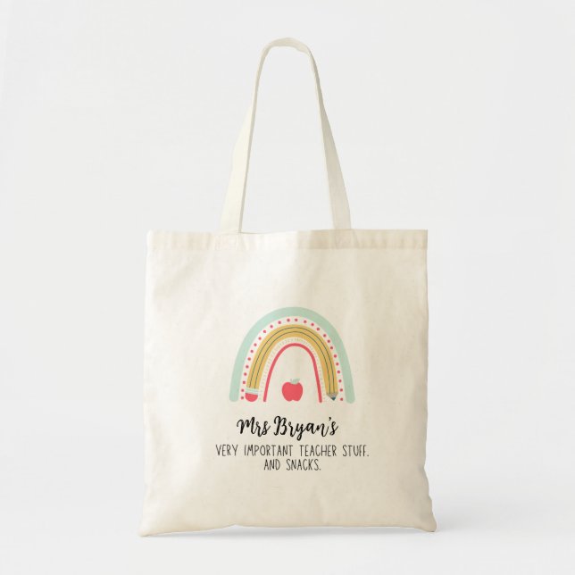 Custom Teacher Gift | Personalised tote bag  (Front)