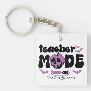 Custom Teacher Halloween Teacher Mode On Key Ring