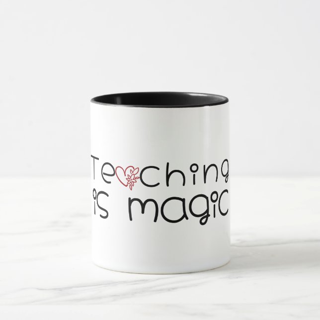 Custom Teacher Heart Frame Appreciation Gift Mug (Center)