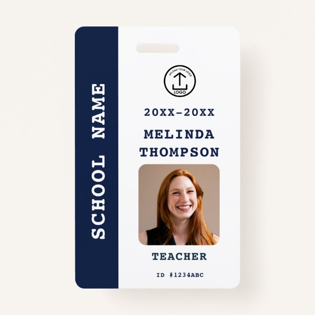 Custom Teacher ID Card School Office Name Photo ID Badge (Front)