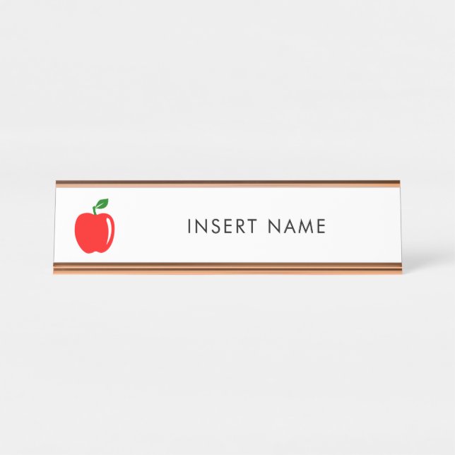 Custom Teacher Name Desk Name Plate (Front)