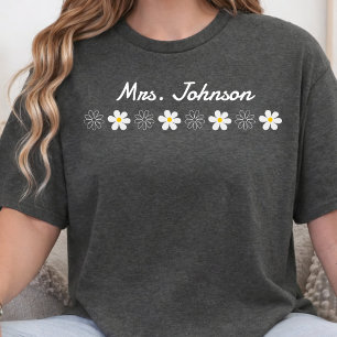 Custom Teacher Name Personalised Teacher Team Gift T-Shirt