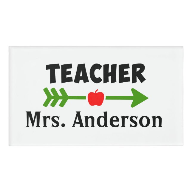 Custom Teacher Name Tag (Front)
