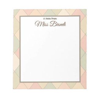 Custom Teacher Notepad – A Note From [Your Name]