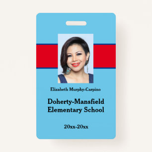 Custom Teacher Photo ID Badge –  School Security