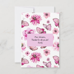 Custom Teacher Thank You For Helping Us Grow Card