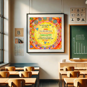 Custom Teacher Welcome Classroom Inspirivity Poster