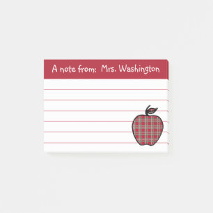 Custom Teacher's Apple Post It Notes Gift Present