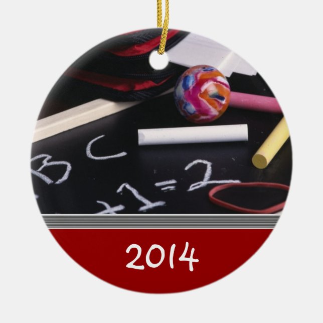 Custom TEACHER'S Christmas Ornament Template (Front)