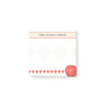 Custom Teacher's Name Apple Post-it Notes