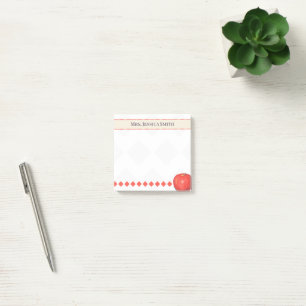 Custom Teacher's Name Apple Post-it Notes