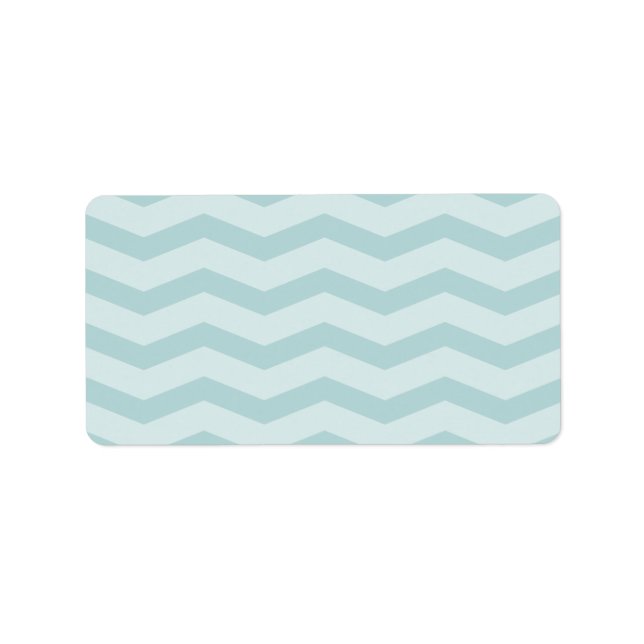 Custom teal chevron blank mailing address labels (Front)