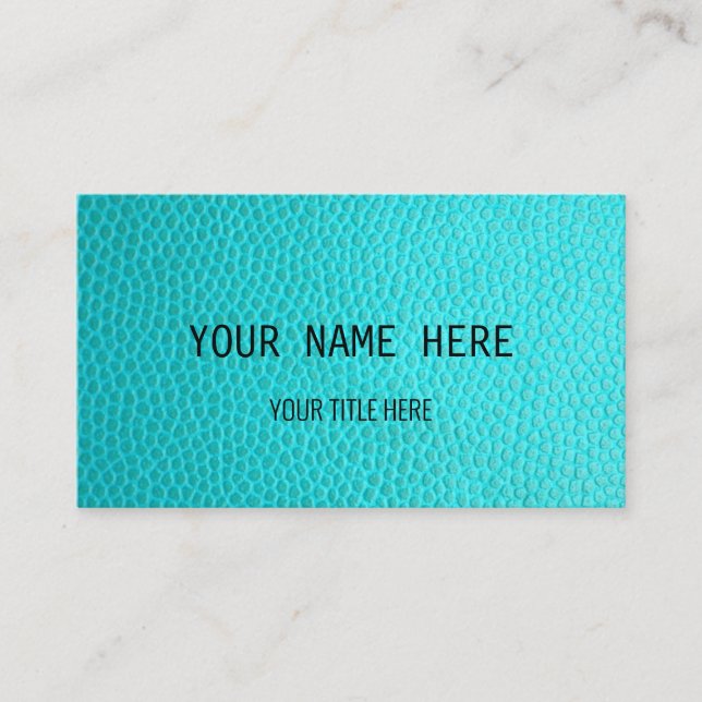 Custom Teal Leather Design | Business Card (Front)
