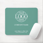 Custom Teal Promotional Company Business Logo Mouse Mat<br><div class="desc">Elegant Modern Custom Teal Green Promotional Company Business Logo Mouse Pad . Perfect for corporate marketing and small business branding, this minimalist design offers a sleek look that enhances your brand. Personalise it with your text and logo for effective promotional advertising. Ideal for professionals who want to keep business simple...</div>