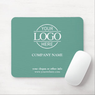Custom Teal Promotional Company Business Logo Mouse Mat