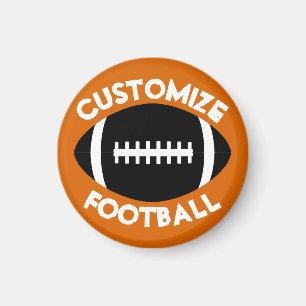 Custom Team Colour and Text Football Coach's Offic Magnet