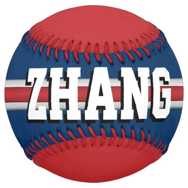 Custom Team Colours Player Name Number Softball (Front)