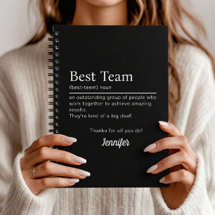 Custom Team Corporate Staff Appreciation Employee Notebook