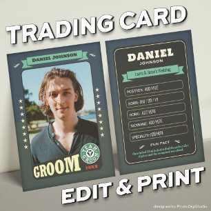 Custom Team Groom Cards Groomsmen Trading Cards
