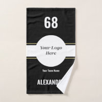 Custom Team Logo & Name & Jersey Number Black Gold