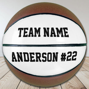 Custom Team Name and Player Name and Number Basketball