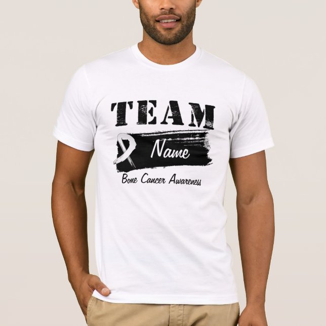 Custom Team Name - Bone Cancer T-Shirt (Front)