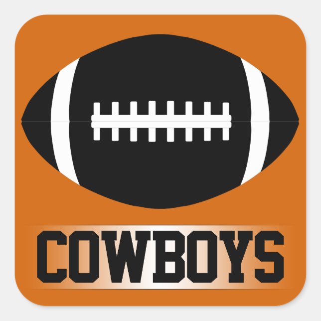 Custom Team Name & Colour Football Sports Stickers (Front)