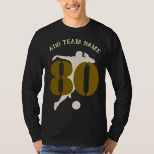 Custom Team Name front & back 80 Football Soccer T-Shirt