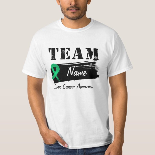 Custom Team Name - Liver Cancer T-Shirt (Front)