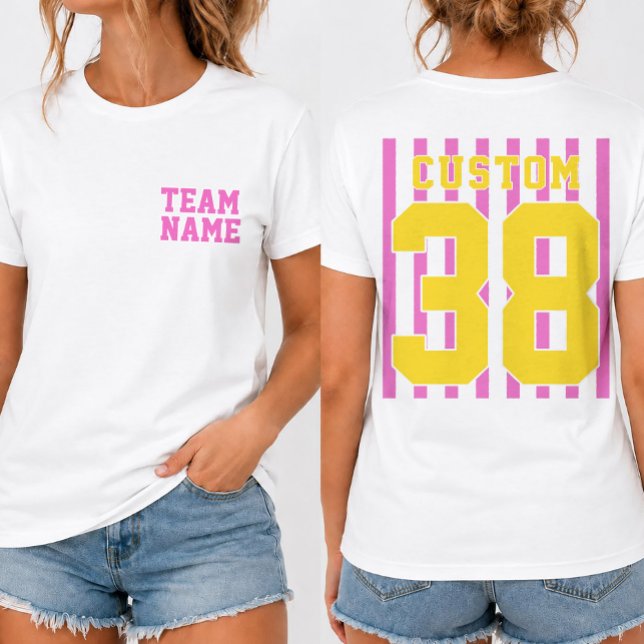 Custom Team Name Number Athletic T-Shirt (Creator Uploaded)