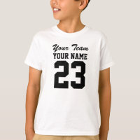 Custom Team Name Number Kids Sports Jersey