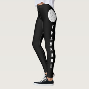 CUSTOM Team Name Vertical Text Volleyball Leggings
