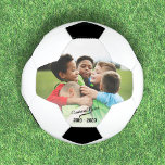 Custom Team Photo Football<br><div class="desc">Enjoy creating your memorable,  custom photo soccer ball with your own photo,  template for team name and years played.</div>