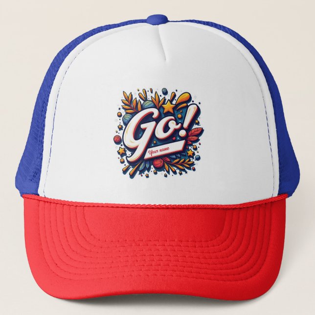 Custom Team Pride Mascot Trucker Hat (Front)