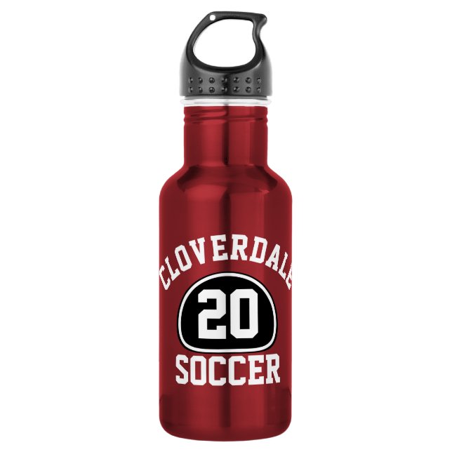 Custom Team Pride Team Name and Number/Class Year 532 Ml Water Bottle (Front)