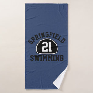 Custom Team Pride Team Name and Number/Class Year Bath Towel