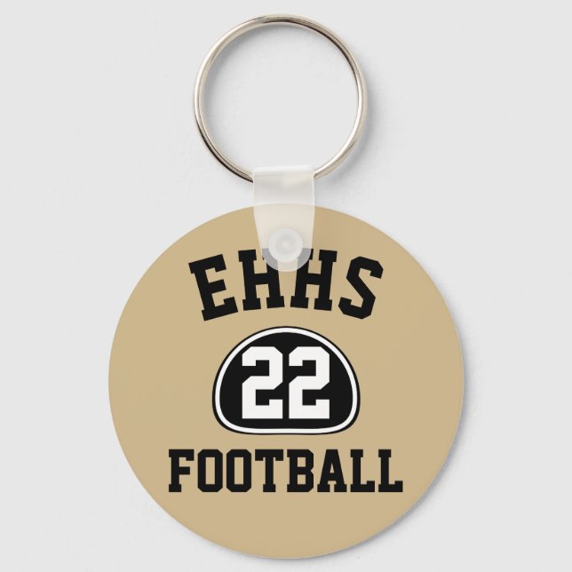 Custom Team Pride Team Name and Number/Class Year Key Ring (Front)