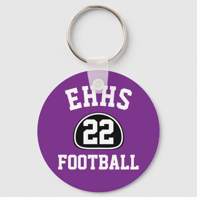 Custom Team Pride Team Name and Number/Class Year Key Ring (Front)
