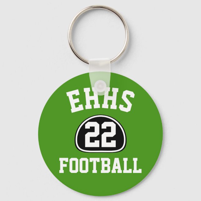 Custom Team Pride Team Name and Number/Class Year Key Ring (Front)