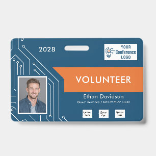 Custom Technology Summit Volunteer Photo ID Badge