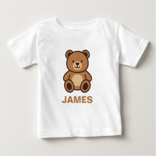 Custom Teddy Bear Name Design Personalised gift Baby T-Shirt