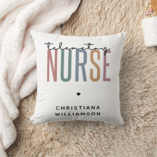 Custom Telemetry nurse Telemetry Nursing Gifts Cushion