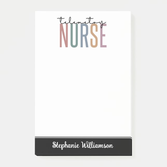 Custom Telemetry nurse Telemetry Nursing Gifts Post-it Notes (Front)