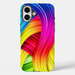 Custom Template Abstract Wavy Pattern iPhone 16 Plus Case