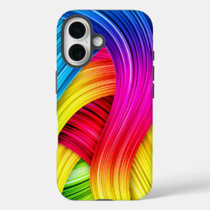 Custom Template Abstract Wavy Pattern iPhone 16 Case