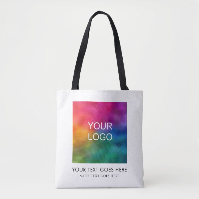 Custom Template Add Company Logo Text Here Tote Bag (Front)