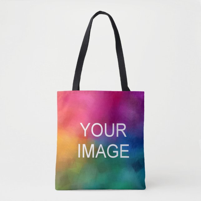 Custom Template Add Text Photo Logo Shoulder Tote Bag (Front)