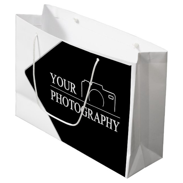 Custom Template Business Company Create Your Own Large Gift Bag (Front Angled)