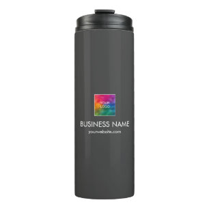 Custom Template Business Logo Modern Elegant Top Thermal Tumbler