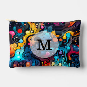 Custom Template Colourful Wavy Pattern Accessory Pouch